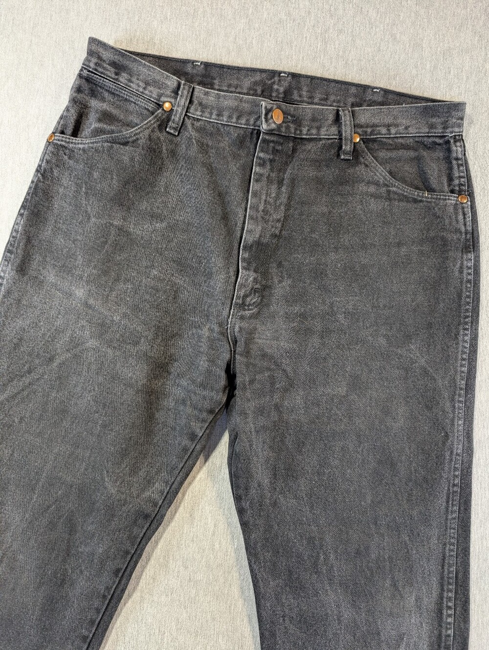 Wrangler Cowboy Cut Original Fit Jeans 37 X 36 Black Heavy Cotton